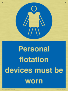 Personal flotation devices must be worn